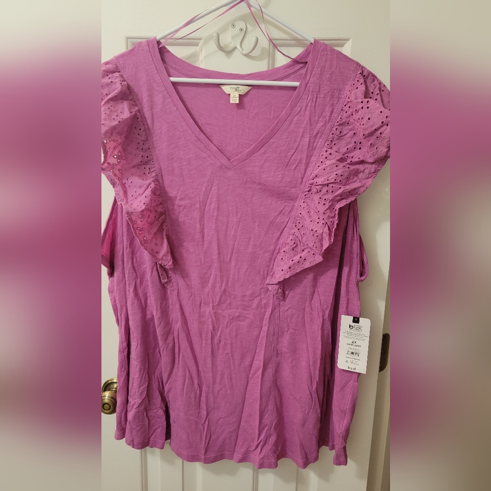 Pink Ruffle Tank